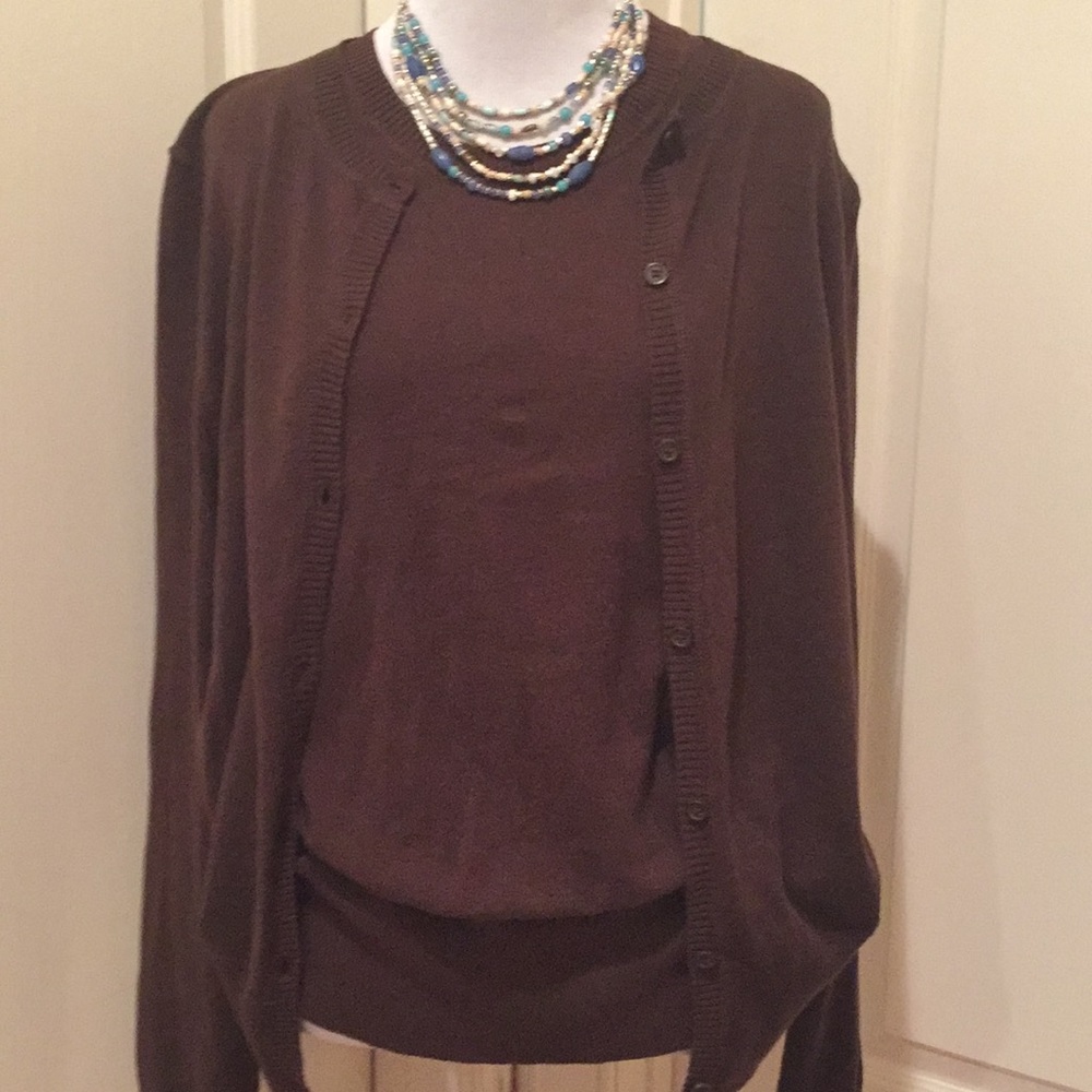 Sleeveless top & Cardigan Set